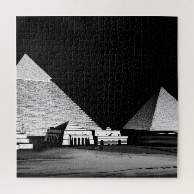 Schwarz-weiße Pyramiden Puzzle (Vertikal)