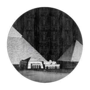 Schwarz-weiße Pyramiden Schneidebrett
