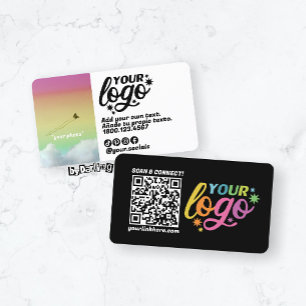 Schwarz-weiße Rainbow-Business-Karte Visitenkarte