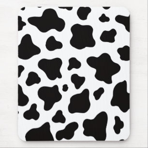 Schwarz-weiße Rindfleder-Farmhaus moderne Rustikal Mousepad