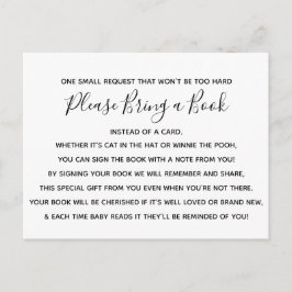 Schwarz-weiße Rosa Blume Kinderdusche Buchkarte Einladungspostkarte