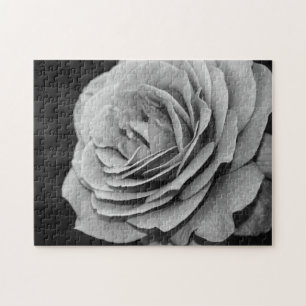 Schwarz-Weiße Rose Puzzle