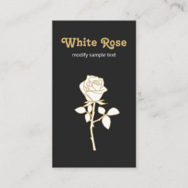Schwarz-weiße Rose Visitenkarte