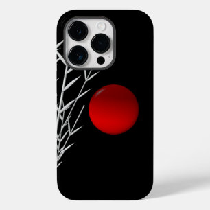 Schwarz-weiße Rot-Sonne Case-Mate iPhone 14 Pro Hülle