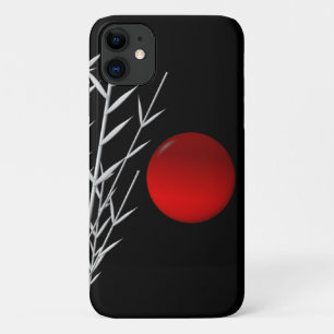 Schwarz-weiße Rot-Sonne Case-Mate iPhone Hülle