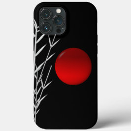Schwarz-weiße Rot-Sonne Case-Mate iPhone Hülle
