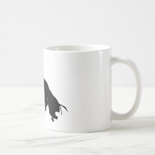 Schwarz-weiße Running Horse-Silhouette Tasse