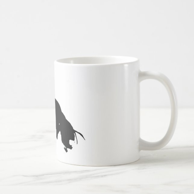 Schwarz-weiße Running Horse-Silhouette Tasse (Rechts)