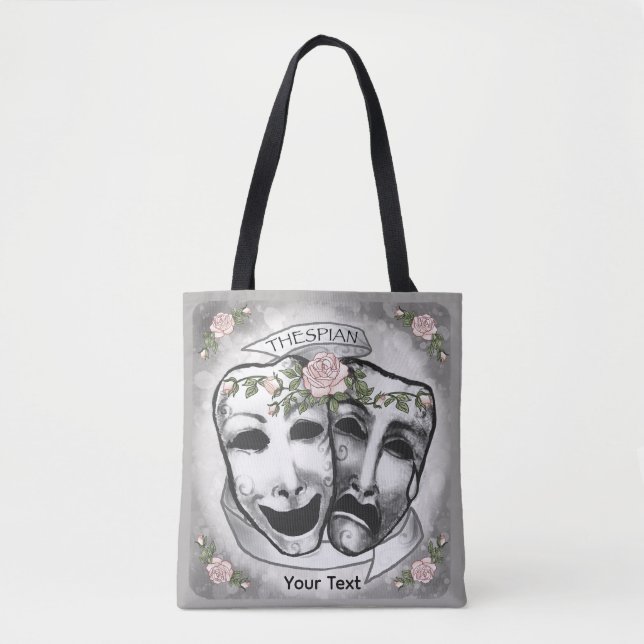Schwarz-Weiße Schauspielermasken (Vorderseite)