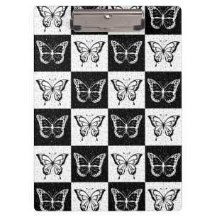 Schwarz-weiße Schmetterlingssicherung Klemmbrett