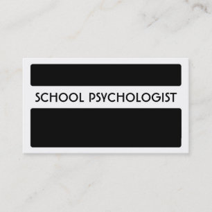 Schwarz-weiße SCHULPSYCHOLOGISTISCHE Visitenkarten Visitenkarte