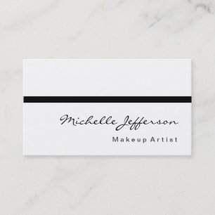 Schwarz-weiße Script-Kalligrafie Niedliche Visiten Visitenkarte