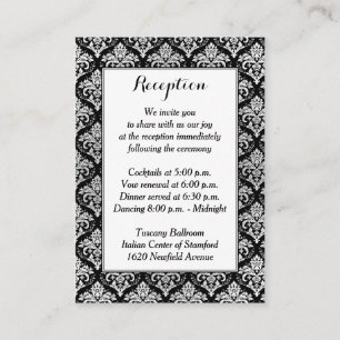 Schwarz-weiße silberne begleitkarte