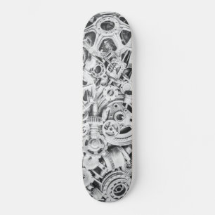 Schwarz-weiße Skateboard für Metallgeräte