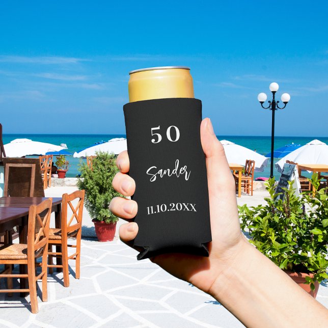 Schwarz-weiße Skriptminimalistin Selters Dosenkühler (Von Creator hochgeladen)