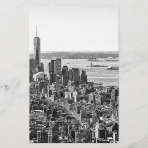 Schwarz-weiße Skyline von New York City Briefpapier