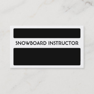 Schwarz-weiße Snowboardlehrer-Visitenkarten Visitenkarte