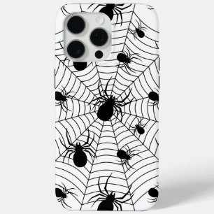 Schwarz-weiße Spinnennetzmuster Halloween Case-Mate iPhone Hülle