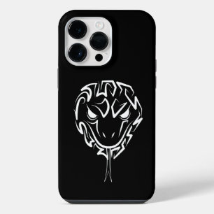 Schwarz-weiße Stammes-Schlange iPhone 14 Pro Max Hülle