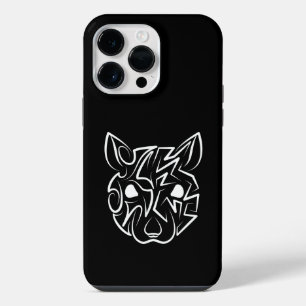 Schwarz-weiße Stammesratte iPhone 14 Pro Max Hülle