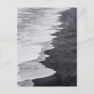 Schwarz-weiße Strandlandschaft Postkarte