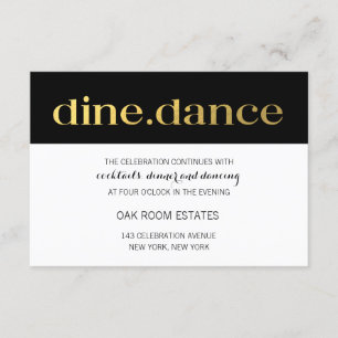 Schwarz-weiße Streifen  Empfang Einladung