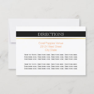 Schwarz-weiße Streifen moderne Hochzeitsrichtung Einladung