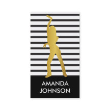 Schwarz-weiße Streifen QR-Code der Tanzschule