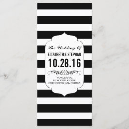 Schwarz-weiße Streifen schicke Hochzeitsfeiern Programm