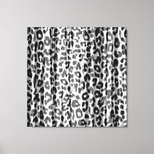 Schwarz-weiße Streifen-Tierdruck-Pelz des Leinwanddruck