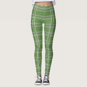 Schwarz-weiße Streifen zu Ostern St Patrick's Day Leggings