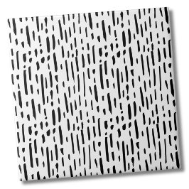 Schwarz-weiße Stripes für Dots-Muster Fliese