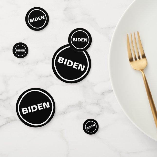 Schwarz-weiße Tabelle Joe BIDEN 2020 Konfetti (Gruppe)