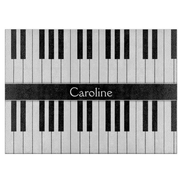 Schwarz-weiße Tastatur Schneidebrett (Vorderseite)