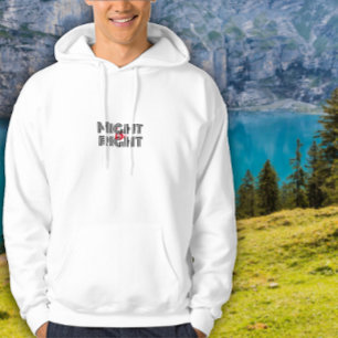 Schwarz-weiße Typografie-inspirierendes Zitat Hoodie