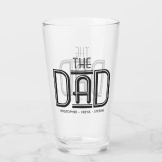 Schwarz-weiße Typografie Personalisiert DEN Vater Glas