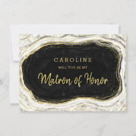 Schwarz-weiße und goldene Matrone des Honorarvorsc