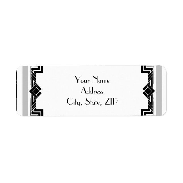 Schwarz-weiße und silberne Art Deco (Vorne)