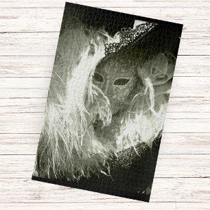 Schwarz-Weiße Venezianische Maske Puzzle