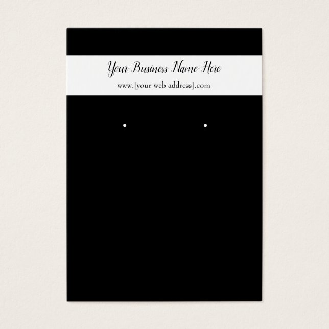 Schwarz-weiße Visitenkarte für kundenspezifische O (Vorderseite)