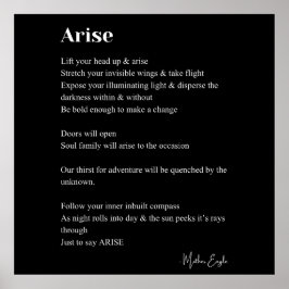 Schwarz-weiße Wandkunst-Dekoration für Gedichte Poster