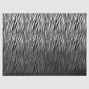 Schwarz-weiße Wasserfarbe Ombre Zebra Print Seidenpapier