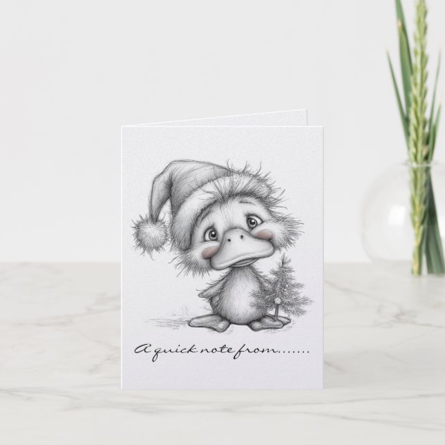 Schwarz-Weiße Weihnachtsente (Vorderseite)