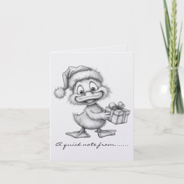 Schwarz-Weiße Weihnachtsente (Vorderseite)