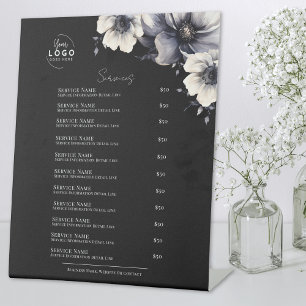 Schwarz-weiße Wellness-Center-Services Sockelschild