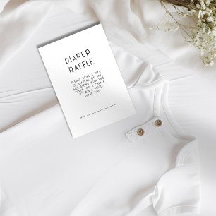 Schwarz-weiße Windelwinddusche mit einfachem Text Einladung