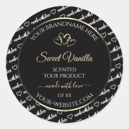 Schwarz-weiße Word Cloud-Produktkennzeichnungen Go Runder Aufkleber