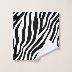 Schwarz-weiße Zebra Print Waschlappen