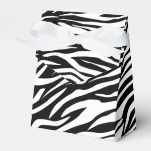 Schwarz-weiße Zebra-Tierhochzeit Geschenkschachtel