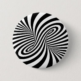 SCHWARZ-WEISSE ZEBRA-WIRBEL-PATTER OPTISCHER ILLUS BUTTON